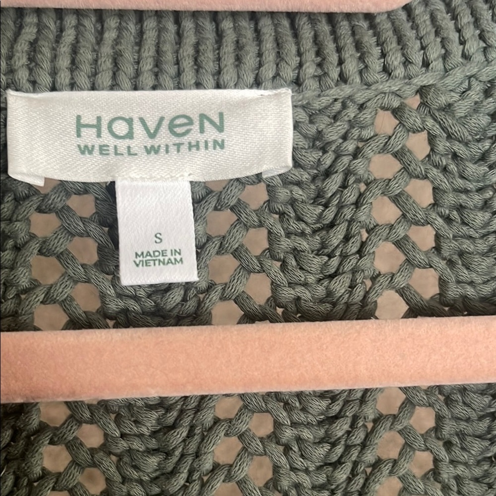 Cozy Olive Green Cardigan Sweater - Picture 2 of 15
